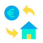 Icono de una casa y euros